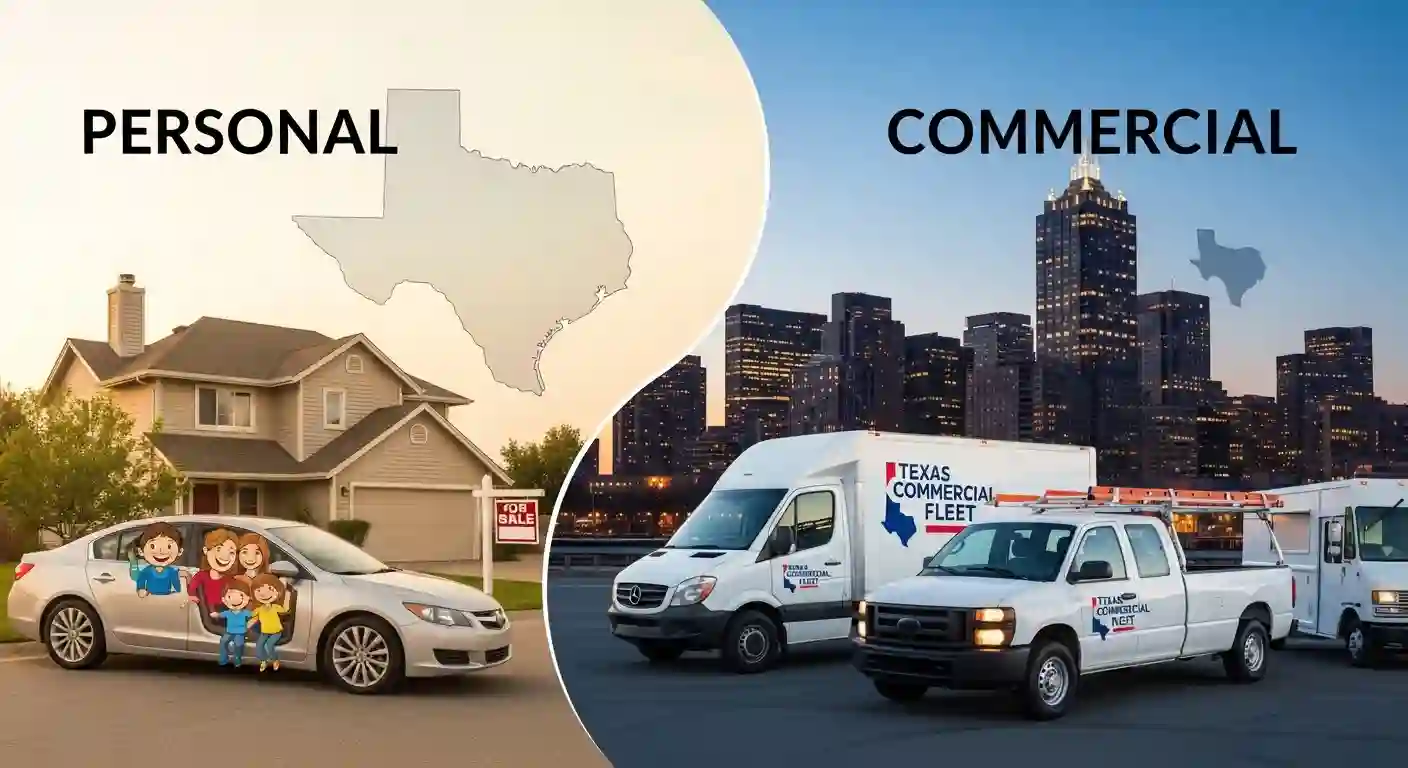 Personal vs Commercial Auto Insurance in Texas